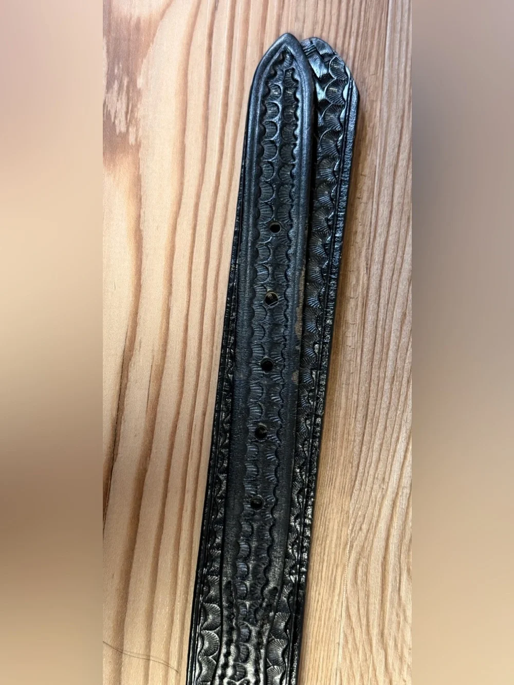 Dutyman 1721 Basketweave Leather Ranger Belt Size 40 Black Duty Police